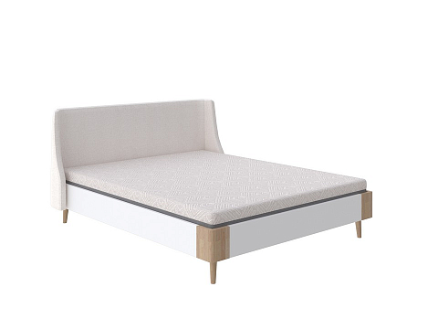 Кровать полуторная Lagom Side Chips - Оригинальная кровать без встроенного основания из ЛДСП с мягкими элементами.