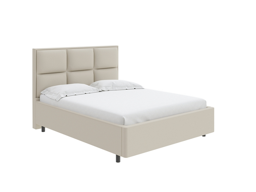 Кровать Malina 90x200 Ткань: Флок Бентлей Нежно-лиловый - Изящная кровать без встроенного основания из массива сосны с мягкими элементами.