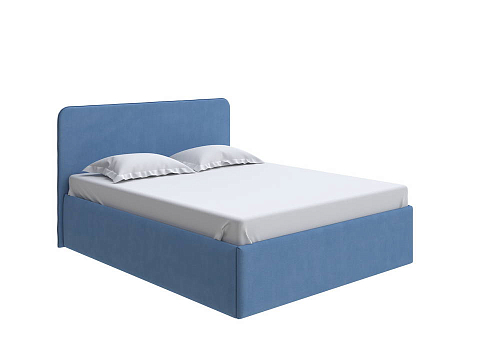 Синяя кровать Mia с подъемным механизмом - Стильная кровать с подъемным механизмом