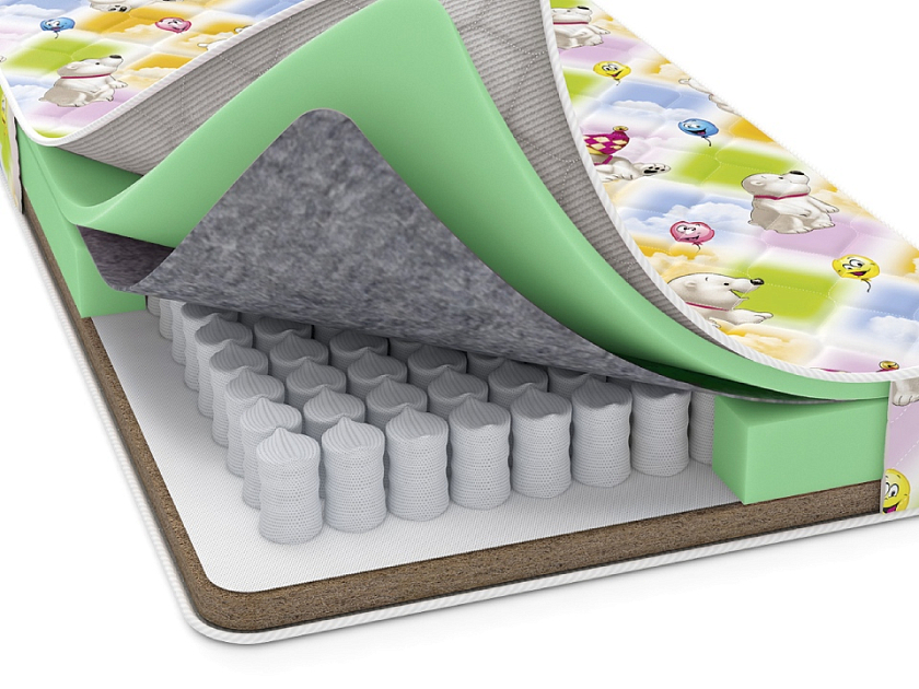 Матрас Baby Comfort 60x120  Print - Детский матрас на независимом пружинном блоке с разной жесткостью сторон.