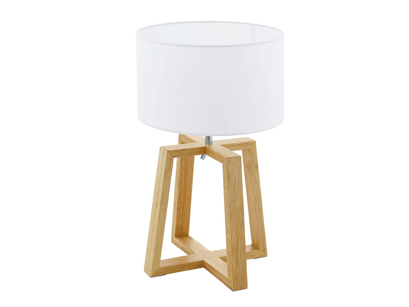 Лампа настольная Chietino - Настольная лампа в классическом стиле с деревянным основанием и тканевым абажуром