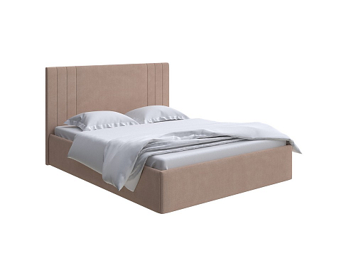 Кровать с мягким изголовьем Liberty с подъемным механизмом - Аккуратная мягкая кровать с бельевым ящиком