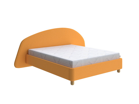 Желтая кровать Sten Bro Right - Мягкая кровать с округлым изголовьем на правую сторону