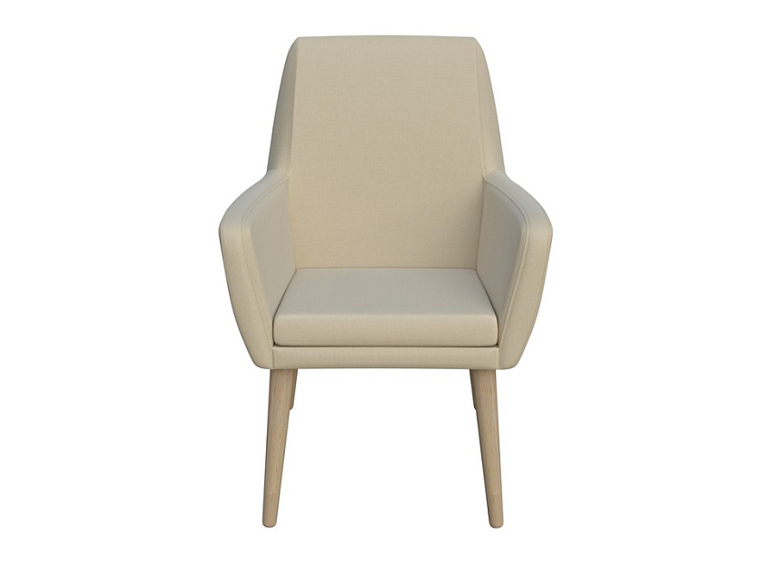 Кресло Lagom Plain 70x70 Ткань/Масло-воск (бук) Лама Бежевый/Масло-воск Natura (Бук) - Стильное кресло на высоких буковых ножках.