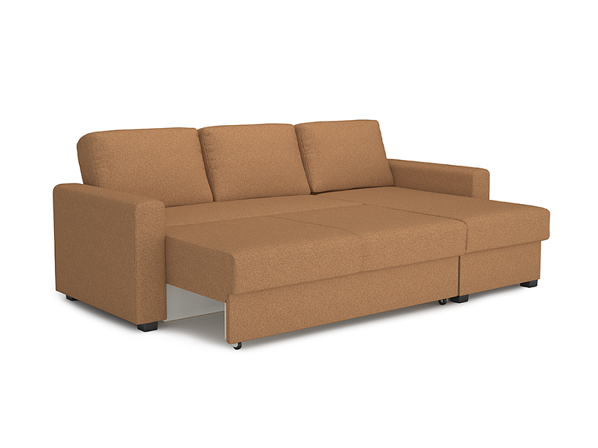 Угловой диван-кровать Dublin (левый, правый) 140x200 Ткань: Рогожка Китон 10 Коричневый - Универсальный диван на все случаи жизни