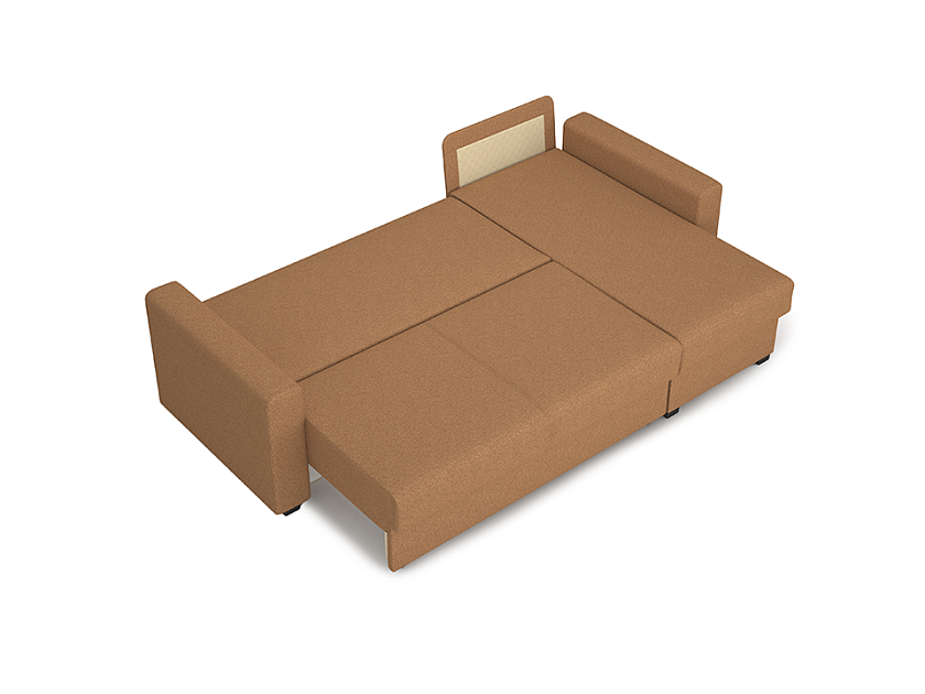Угловой диван-кровать Dublin (левый, правый) 140x200 Ткань: Рогожка Китон 10 Коричневый - Универсальный диван на все случаи жизни