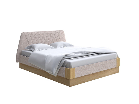 Большая кровать Lagom Hill Soft с подъемным механизмом - Кровать со встроенным основанием. 
